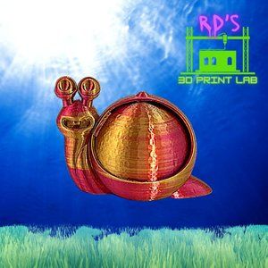 HAPPY SNAIL 3D PRINTED FIGURE WITH SECRET COMPARTMENT